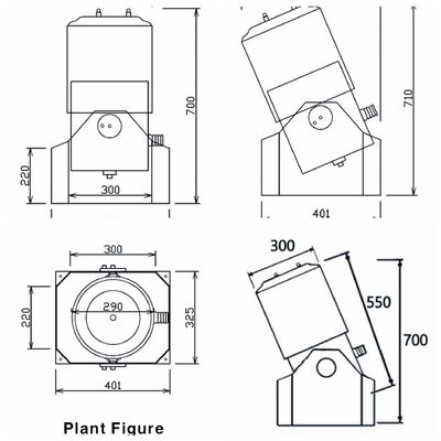 5m Odległość 8000L / H 22mm Dysza fontanny laminarnej