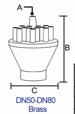 1,5 "2,5" Mosiądz Concertrating Shooting Fountain Jet Dysza Dysza wodna Fontanna