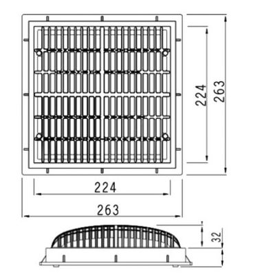 SS304 490x490mm nad odpływem podłogi basenu na parterze