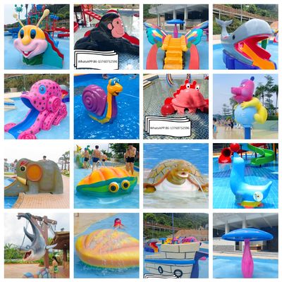 Outdoor Kids Water Park Equipment Zjeżdżalnia wodna Octopus z włókna szklanego