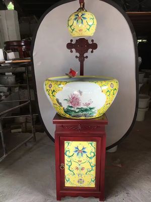 Home Decoration SGS Koi Fish Bowl z wzorem piwonii