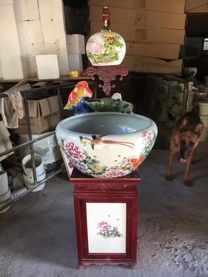 Home Decoration SGS Koi Fish Bowl z wzorem piwonii