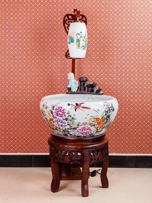 Home Decoration SGS Koi Fish Bowl z wzorem piwonii