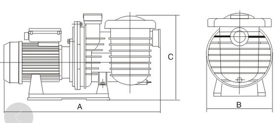Plastikowe 2-calowe pompy fontannowe 1HP