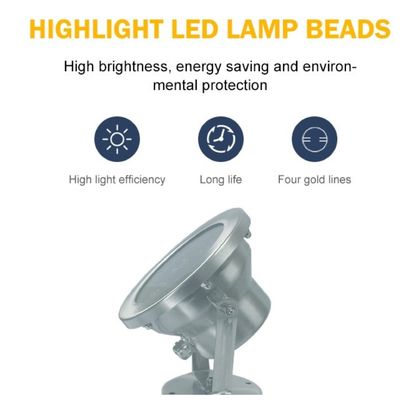 Ogród 7000K 24V 6W IP68 Oświetlenie LED z fontanną wodną