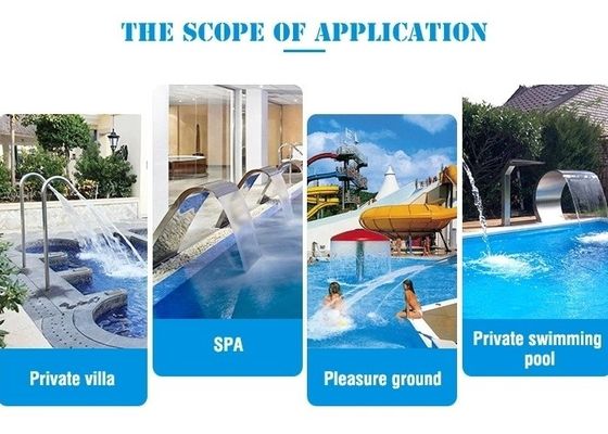 Akcesoria do fontann basenowych 600 mm Strumień wodospadu ze stali nierdzewnej