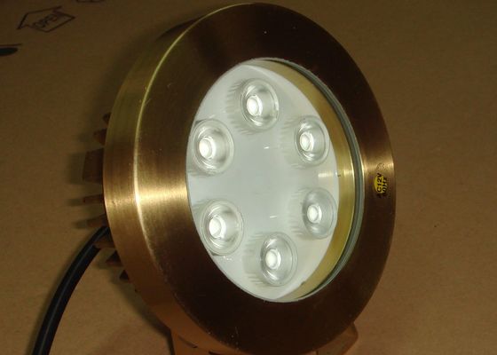 DMX512 Mosiądz 2700K 6W Podwodne oświetlenie basenowe RGB LED