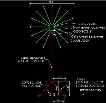 Akcesoria do fontann z mosiądzu chromowanego SS 304 Crystal Ball Jet