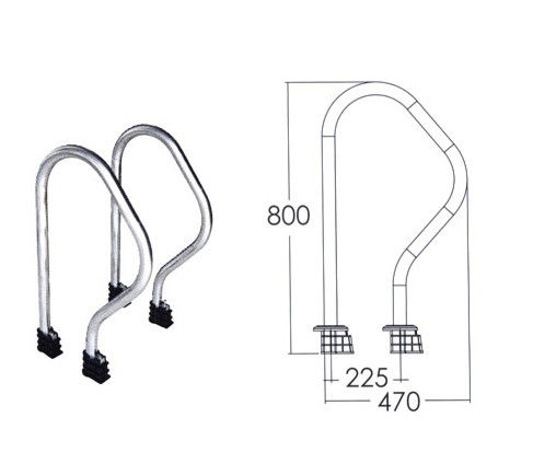 Kołnierzowe szyny schodowe ze stali nierdzewnej 1,0 mm