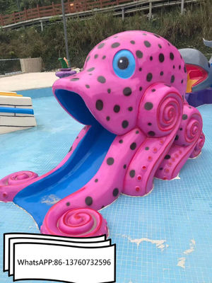 Outdoor Kids Water Park Equipment Zjeżdżalnia wodna Octopus z włókna szklanego